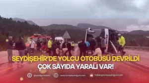 Seydişehir otobüs kazası - Seydişehir: Otobüs devrildi, yaralılar var!